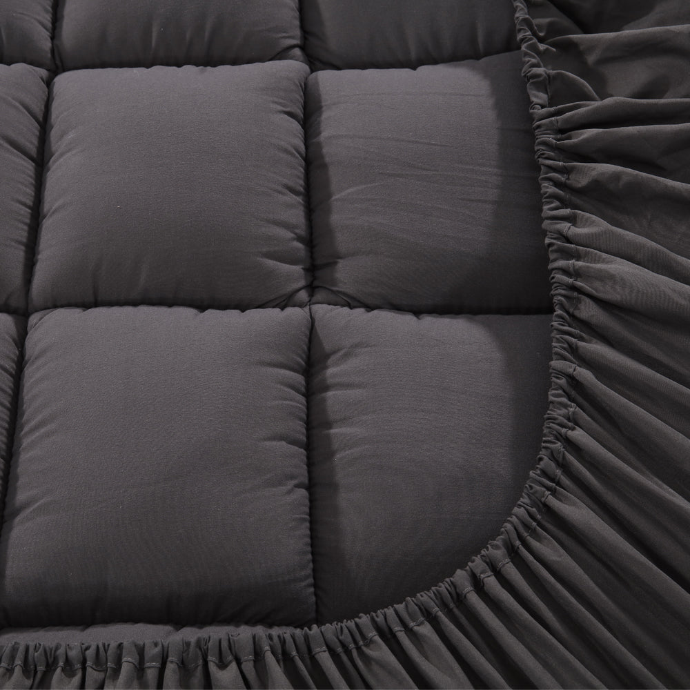 giselle-king-mattress-topper-pillowtop-1000gsm-charcoal-microfibre-bamboo-fibre-filling-protector at www.mallsonline.com.au