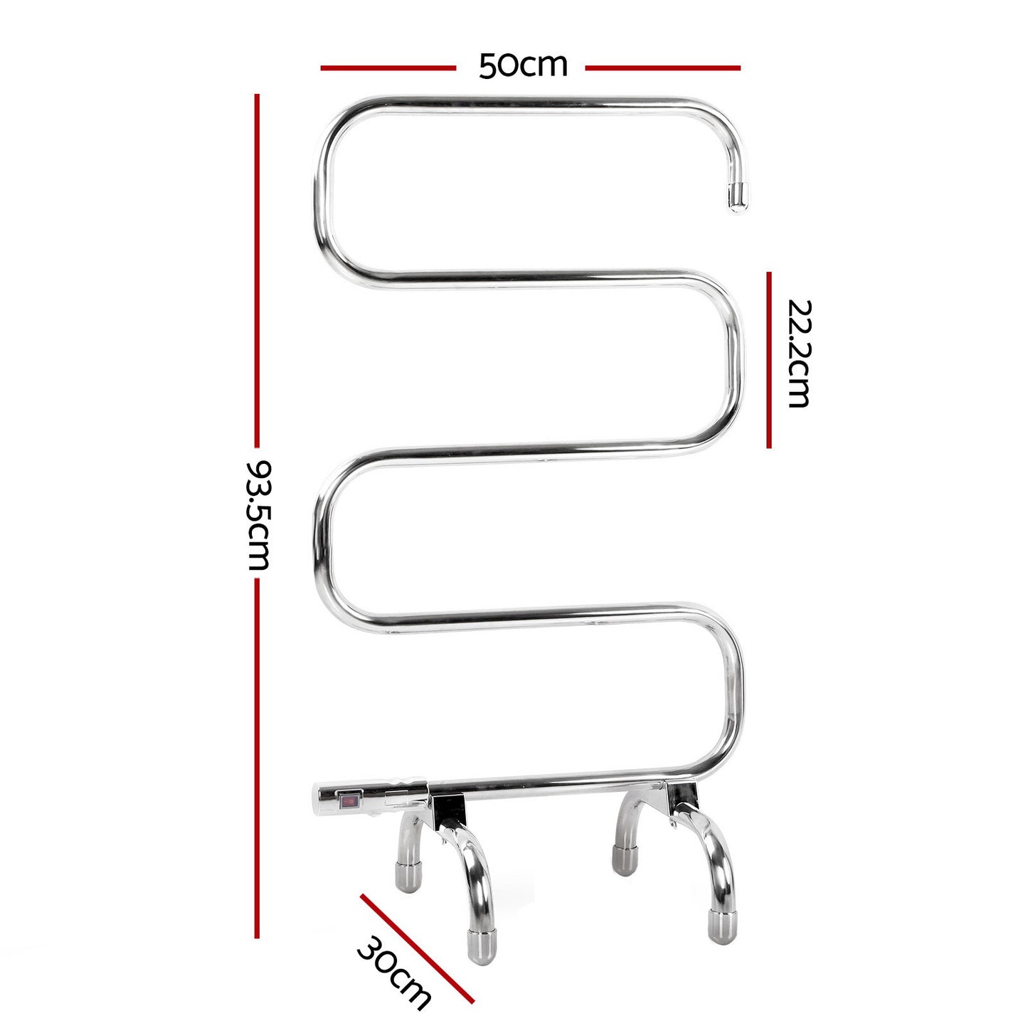 devanti-electric-heated-towel-rail-rack-rails-freestanding-5-bars at www.mallsonline.com.au
