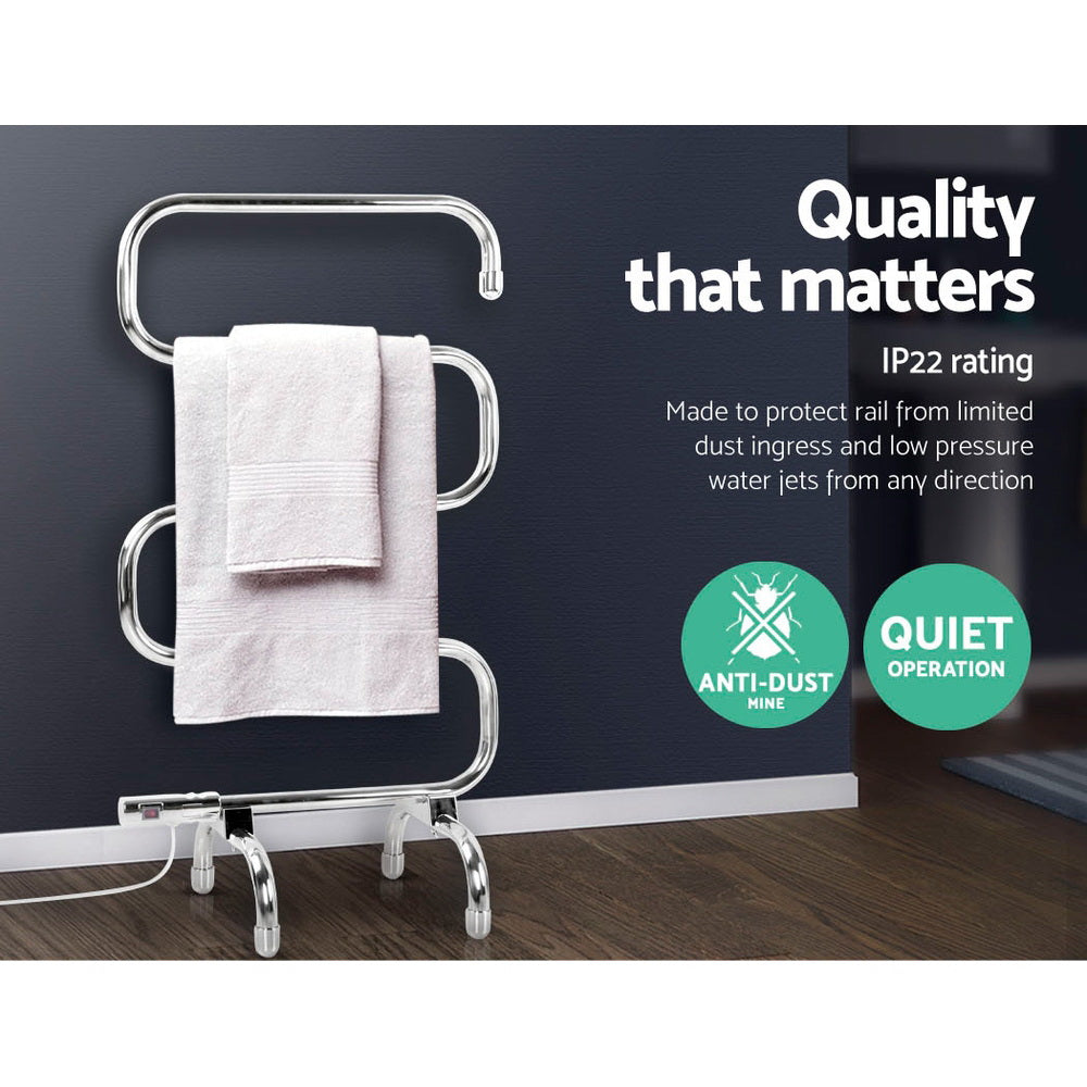 devanti-electric-heated-towel-rail-rack-rails-freestanding-5-bars at www.mallsonline.com.au