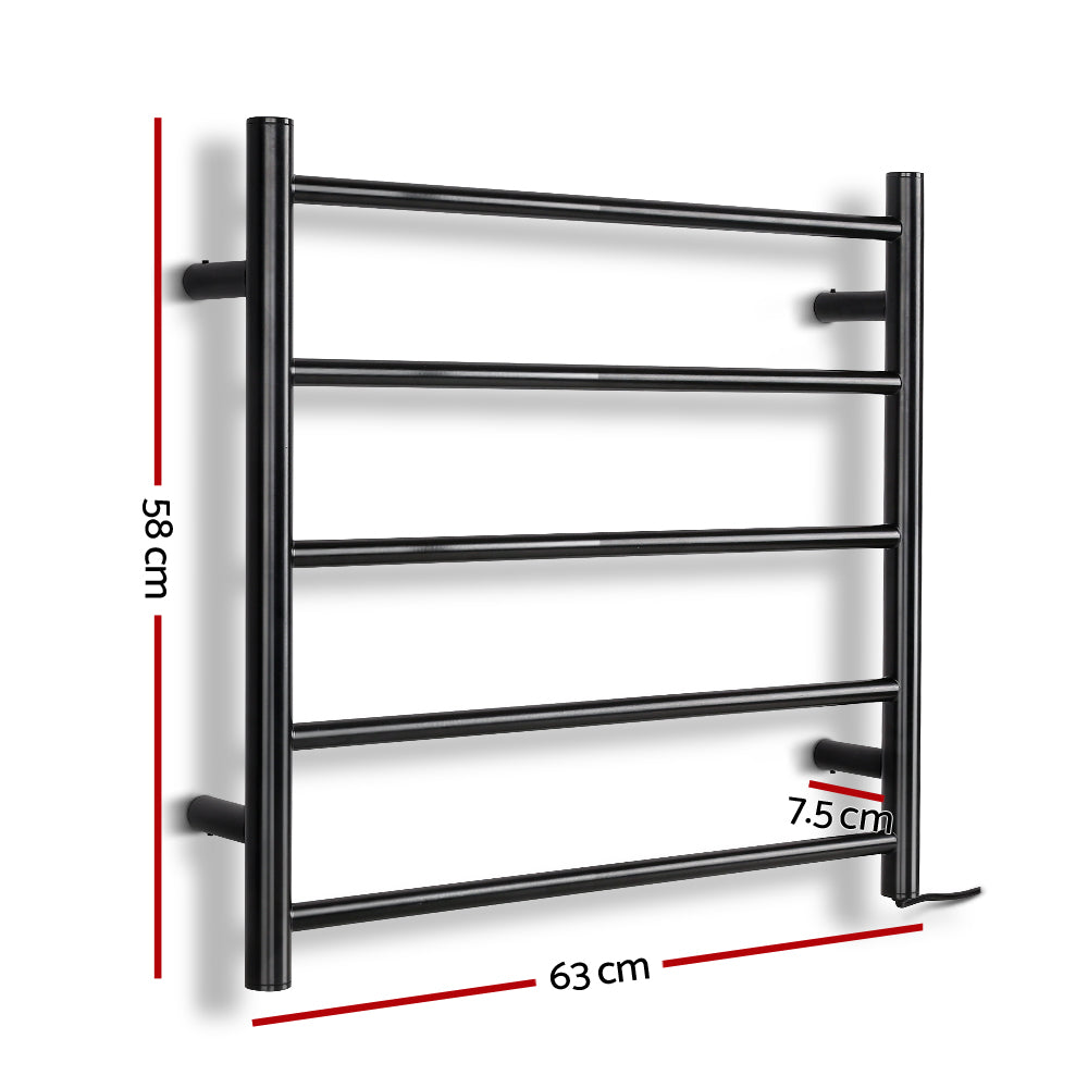 devanti-heated-towel-rail-electric-warmer-heater-rails-holder-rack-wall-mounted at www.mallsonline.com.au