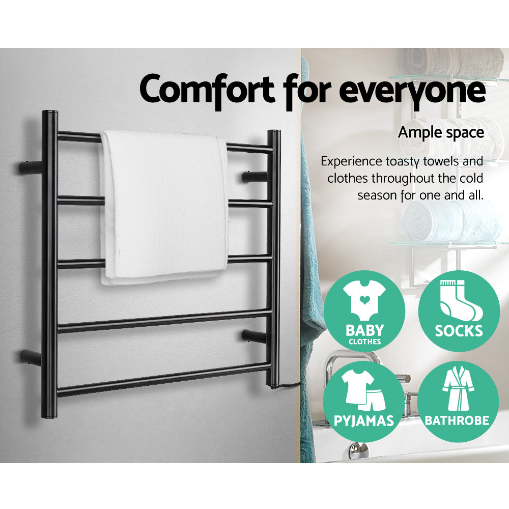 devanti-heated-towel-rail-electric-warmer-heater-rails-holder-rack-wall-mounted at www.mallsonline.com.au