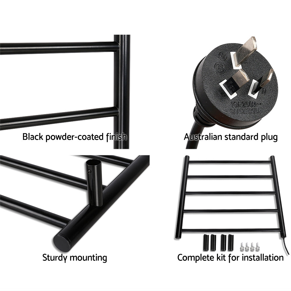 devanti-heated-towel-rail-electric-warmer-heater-rails-holder-rack-wall-mounted at www.mallsonline.com.au