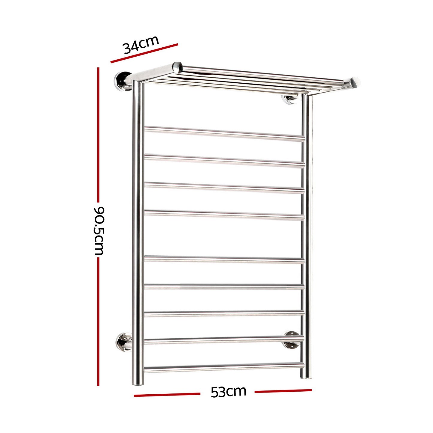 devanti-electric-heated-towel-rail-warmer-heater-rails-rack-wall-mounted-14-bar at www.mallsonline.com.au