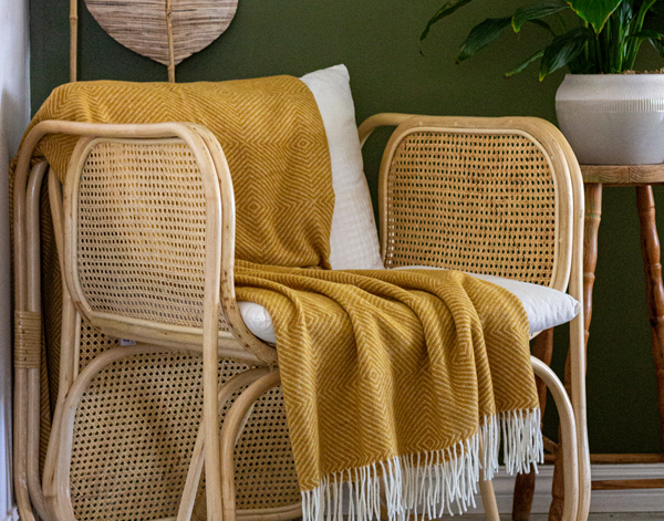 hampton-throw-merino-wool-blend-mustard www.mallsonline.com.au