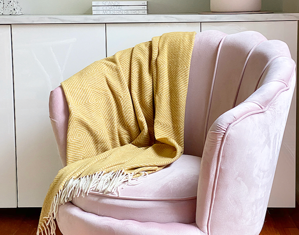 hampton-throw-merino-wool-blend-mustard www.mallsonline.com.au