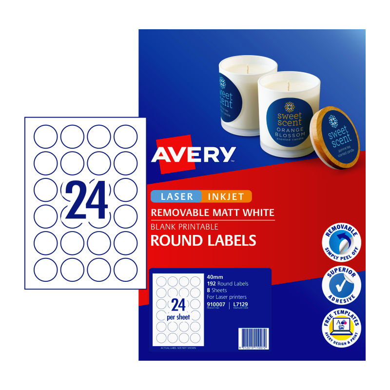 avery-label-rd-l7129-40mm-24up-pack-of-8 www.mallsonline.com.au