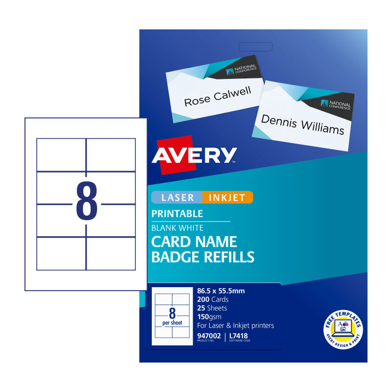 avery-badge-refill-l7418-8up-pack-of-25 www.mallsonline.com.au