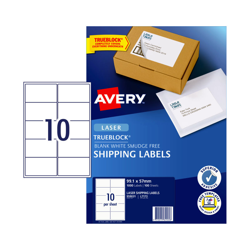 avery-laser-label-l7173-10up-pack-of-100 www.mallsonline.com.au