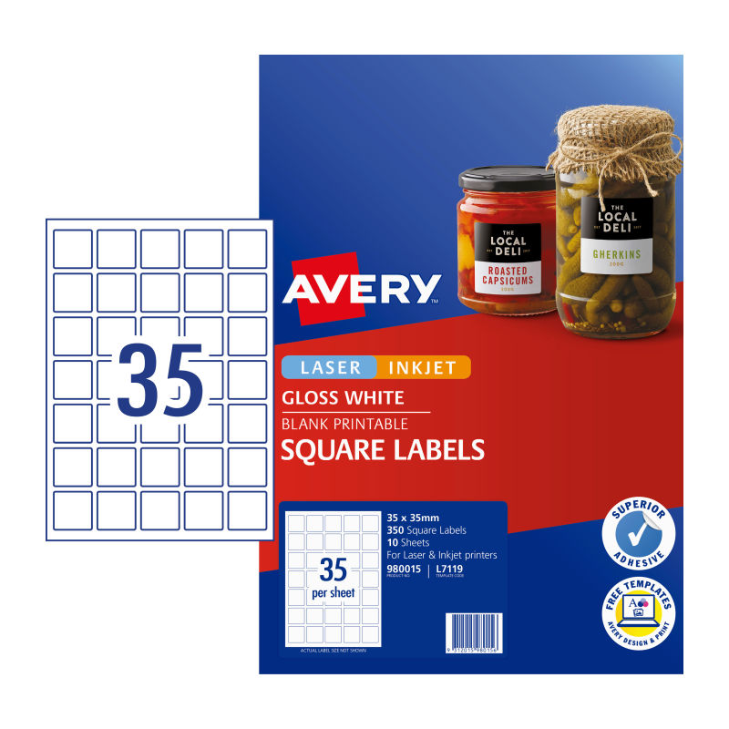 avery-label-sq-gls-white-l7119-pack-of-350 www.mallsonline.com.au