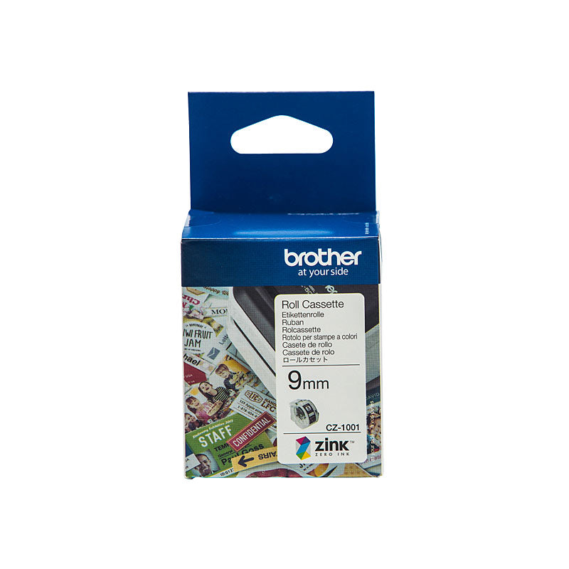 brother-cz-1001-full-colour-continuous-label-roll-9mm-wide-to-suit-vc-500w www.mallsonline.com.au