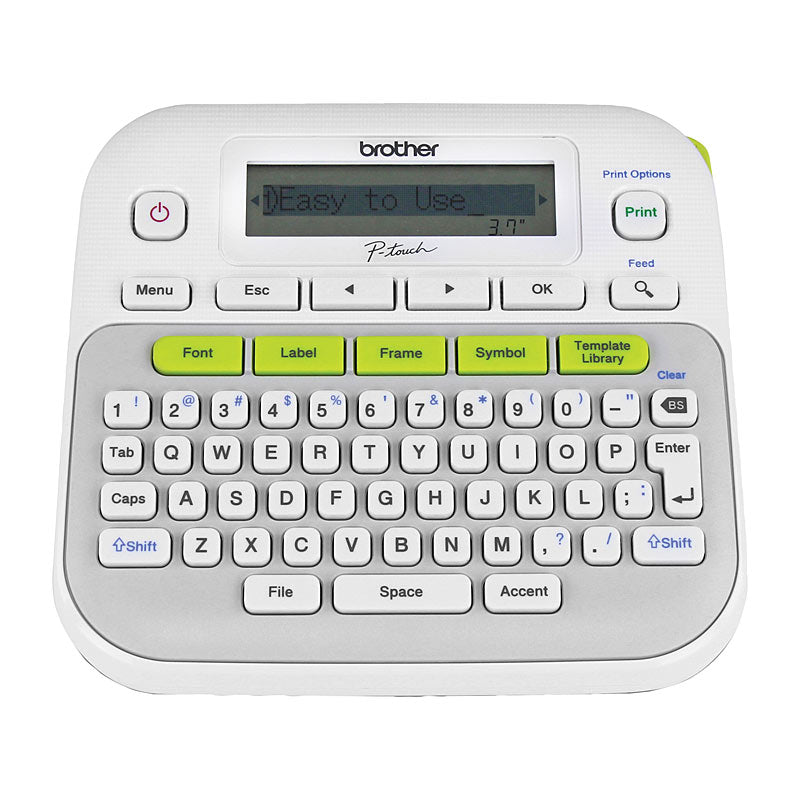 brother-pt-d210-p-touch-labeller-up-to-12mm-one-touch-silver-white-3-years at www.mallsonline.com.au
