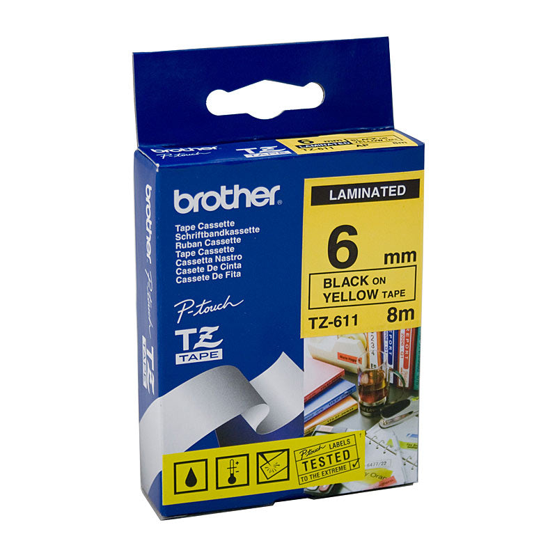 brother-tze611-labelling-tape www.mallsonline.com.au