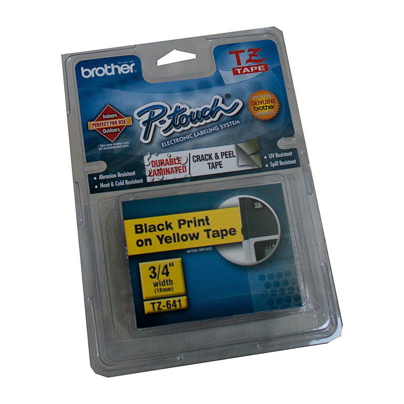 brother-tze641-labelling-tape-18mm-black-on-yellow-tze-tape www.mallsonline.com.au