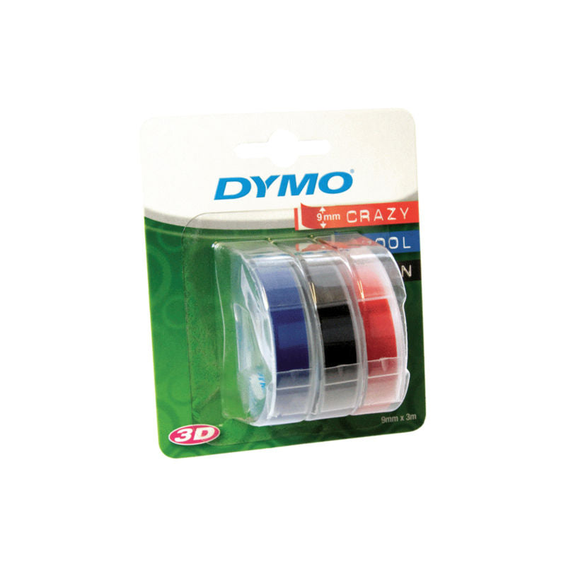 dymo-embosser-tape-9mmx3m-assorted-pack-of-3 www.mallsonline.com.au