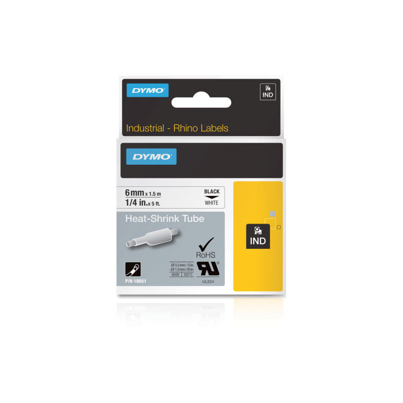 dymo-rhino-tube-ht-shrk-6mm-wh www.mallsonline.com.au