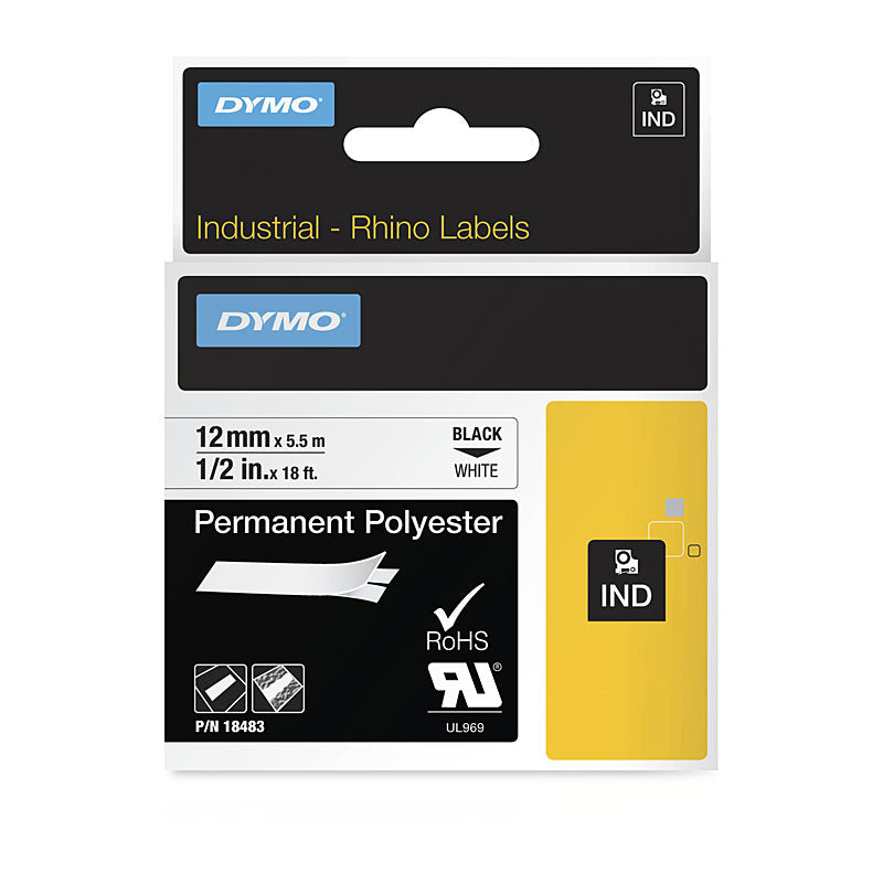 dymo-black-on-wht-12mm-tape www.mallsonline.com.au