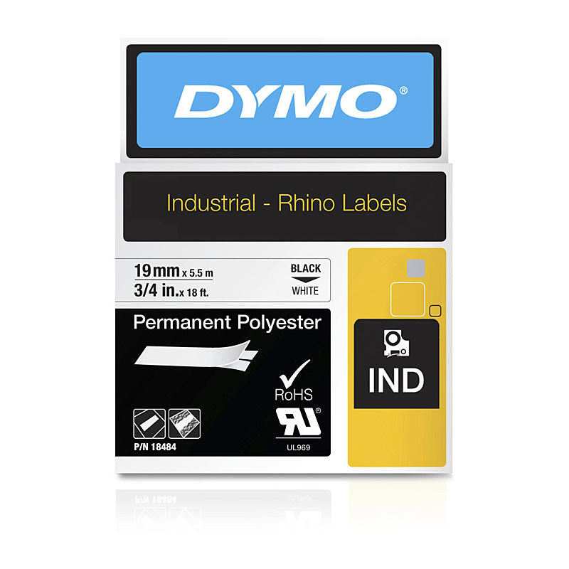 dymo-black-on-white-19mm-tape www.mallsonline.com.au