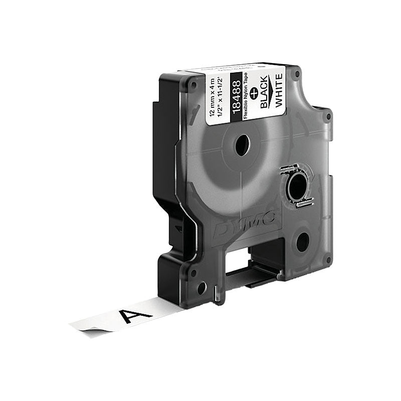 dymo-black-on-white-12mm-tape www.mallsonline.com.au