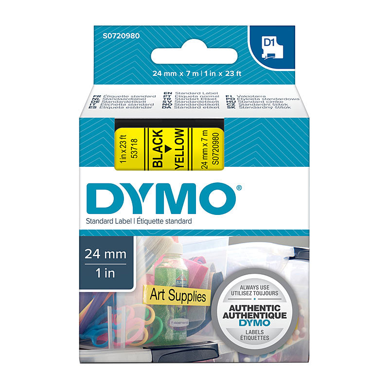 dymo-black-on-yellow-24mmx7m-tape www.mallsonline.com.au