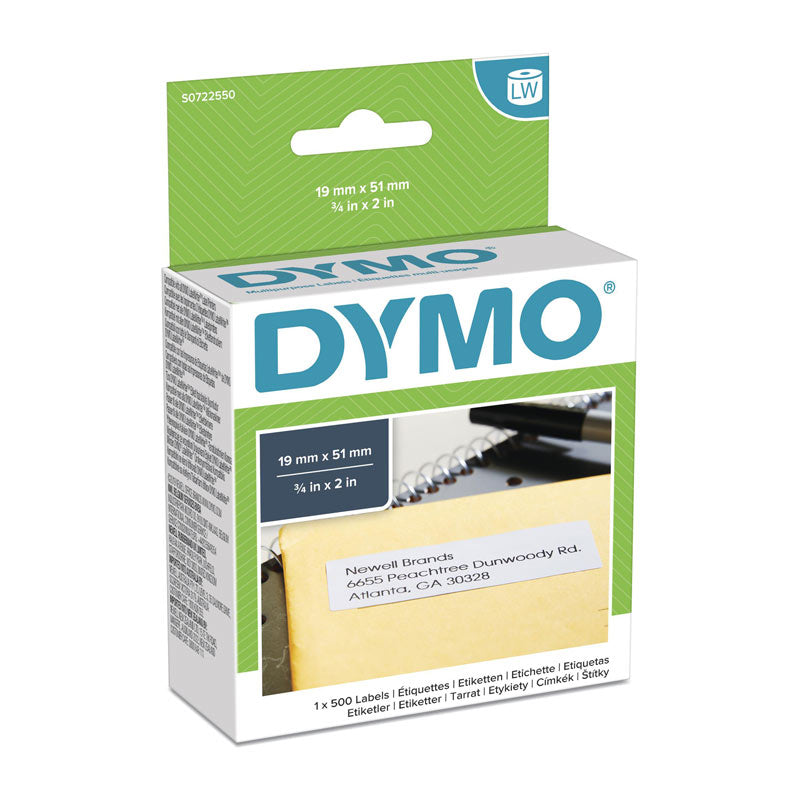 dymo-lw-19mm-x-51mm-white www.mallsonline.com.au