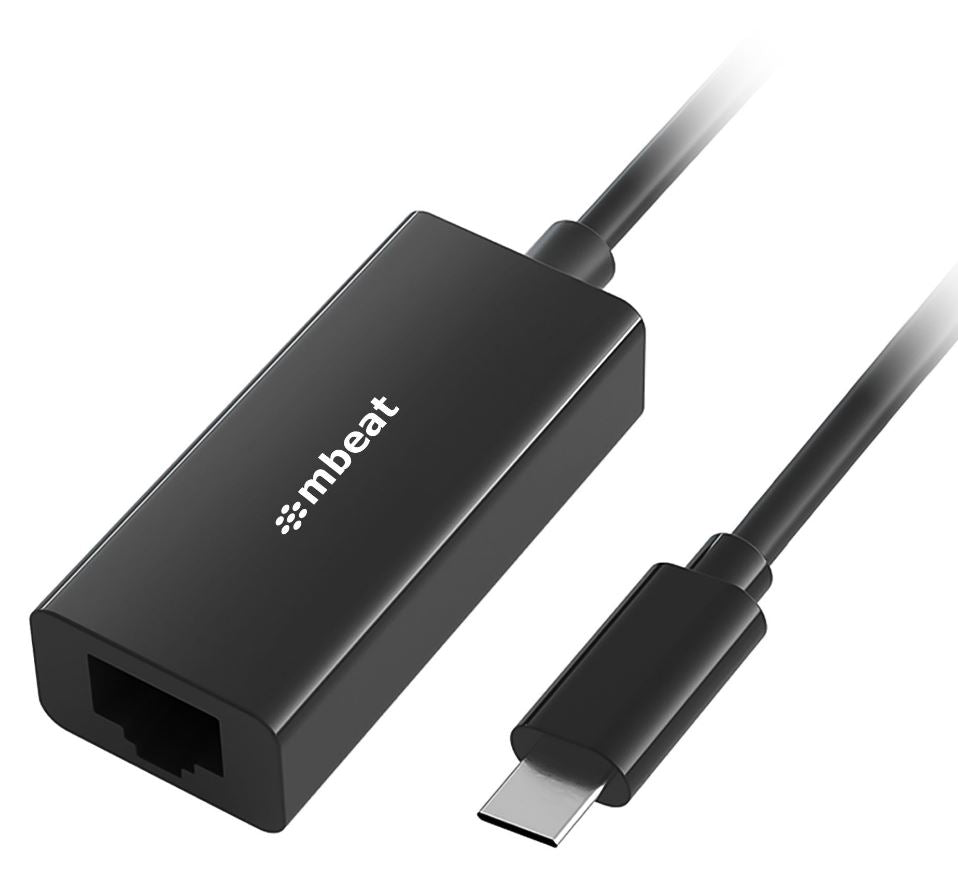 mbeat-usb-c-gigabit-ethernet-adapter-black www.mallsonline.com.au