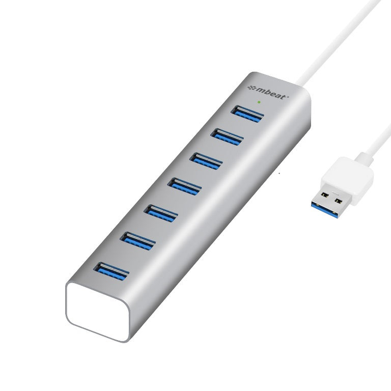 mbeat-7-port-usb-3-0-powered-hub-usb-2-0-1-1-aluminium-slim-design-hub-with-fast-data-speeds-5gbps-power-delivery-for-pc-and-mac-devices www.mallsonline.com.au