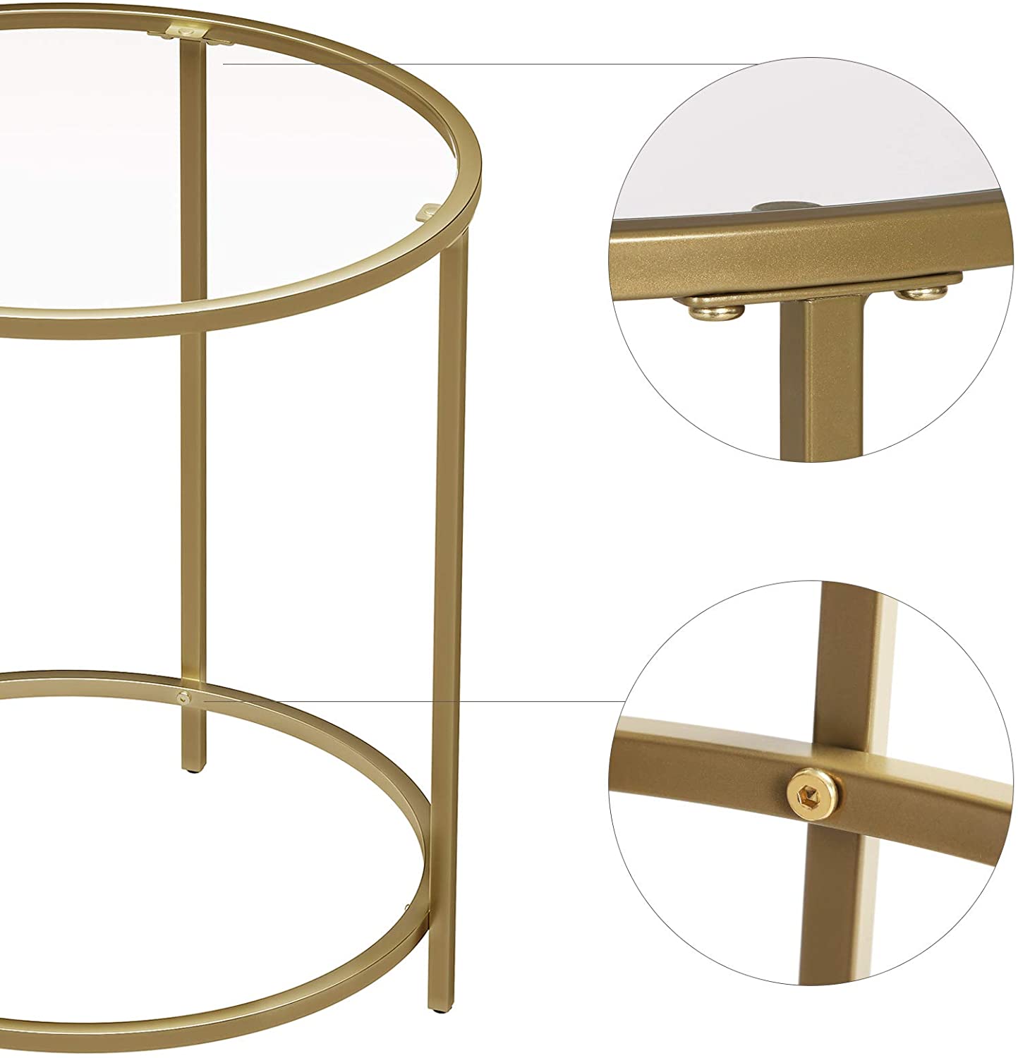 gold-round-side-table-with-golden-metal-frame-robust-and-stable at www.mallsonline.com.au
