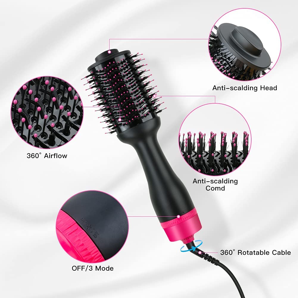 hot-air-one-step-hair-dryer-negative-ion-anti-frizz-blowout-for-drying-straightening-curling-and-volumizer-au-plug at www.mallsonline.com.au