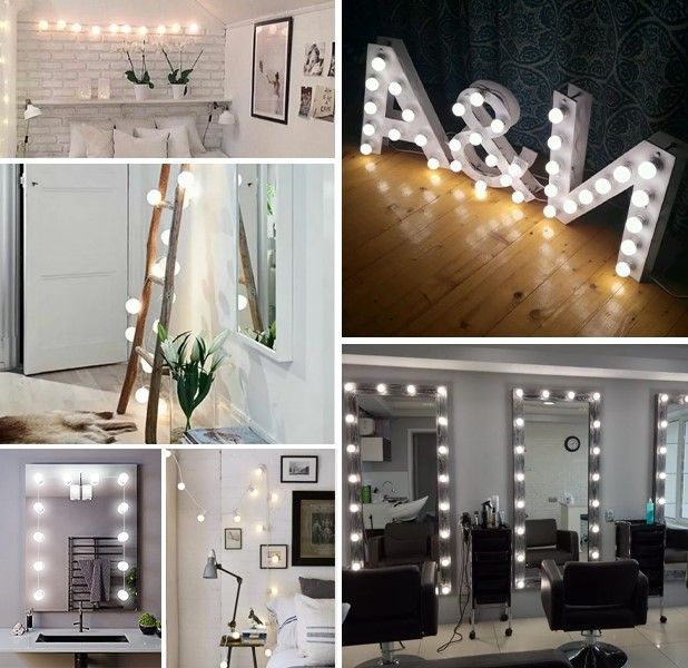 hollywood-vanity-style-led-makeup-lights-mirror-with-3-color-modes-lights-with-10-dimmable-bulbs-mirror-not-include at www.mallsonline.com.au