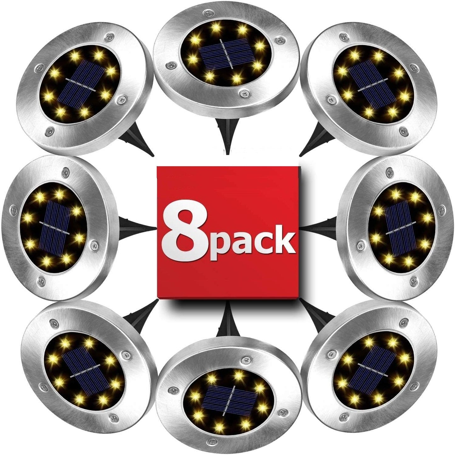 8-pack-led-solar-pathway-lights-outdoor-solar-ground-lights-warm-white www.mallsonline.com.au