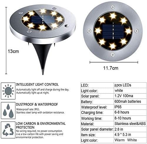 8-pack-led-solar-pathway-lights-outdoor-solar-ground-lights-warm-white www.mallsonline.com.au