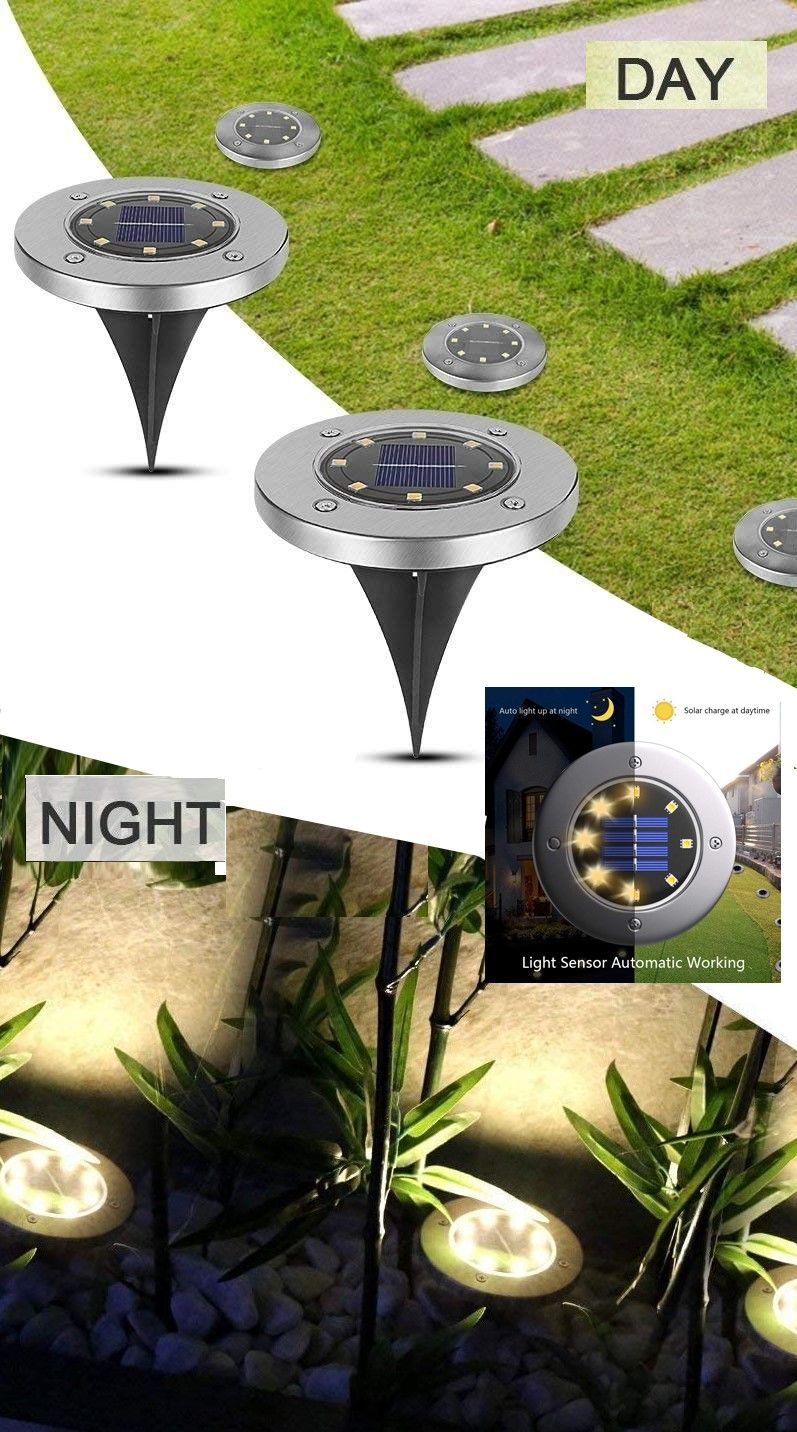 8-pack-led-solar-pathway-lights-outdoor-solar-ground-lights-warm-white www.mallsonline.com.au