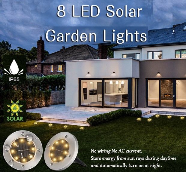 8-pack-led-solar-pathway-lights-outdoor-solar-ground-lights-warm-white www.mallsonline.com.au