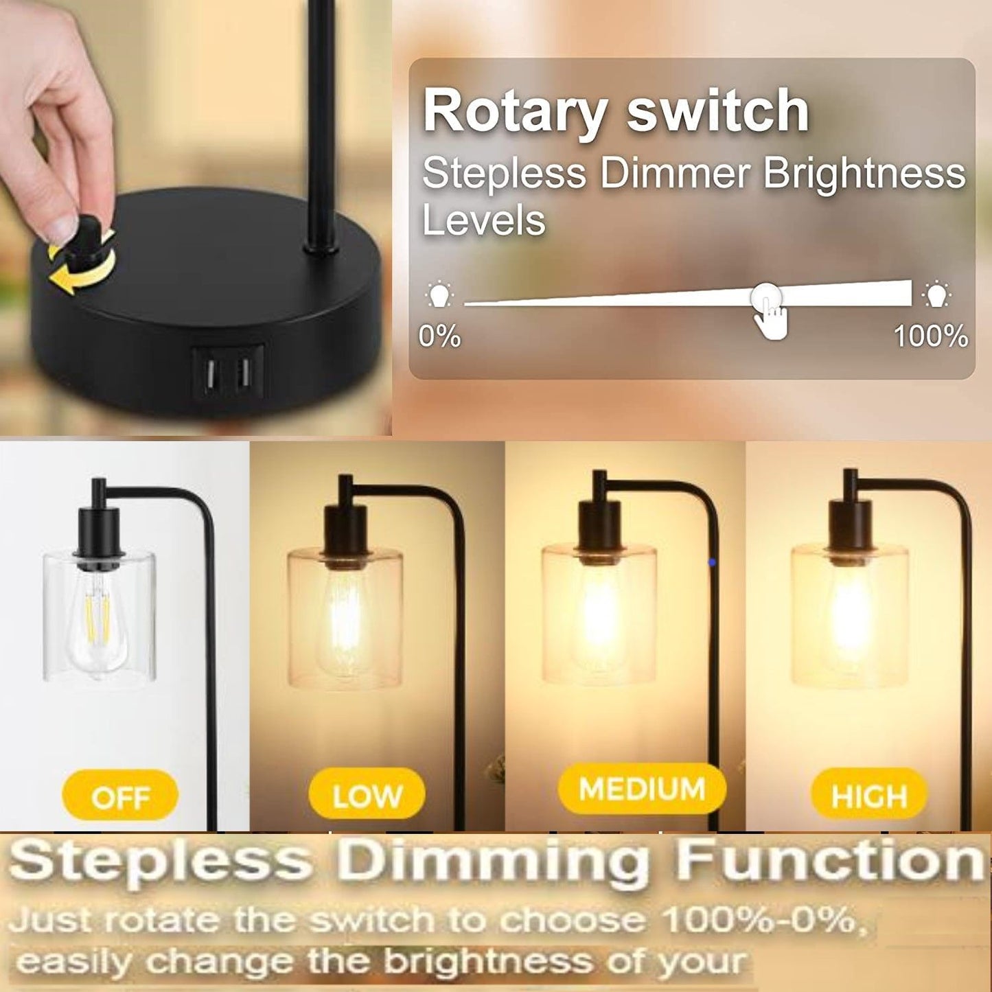 2x-pack-industrial-table-lamp-with-2-usb-port-for-bedside-nightstand-desk-and-living-room-office-bulb-not-included at www.mallsonline.com.au