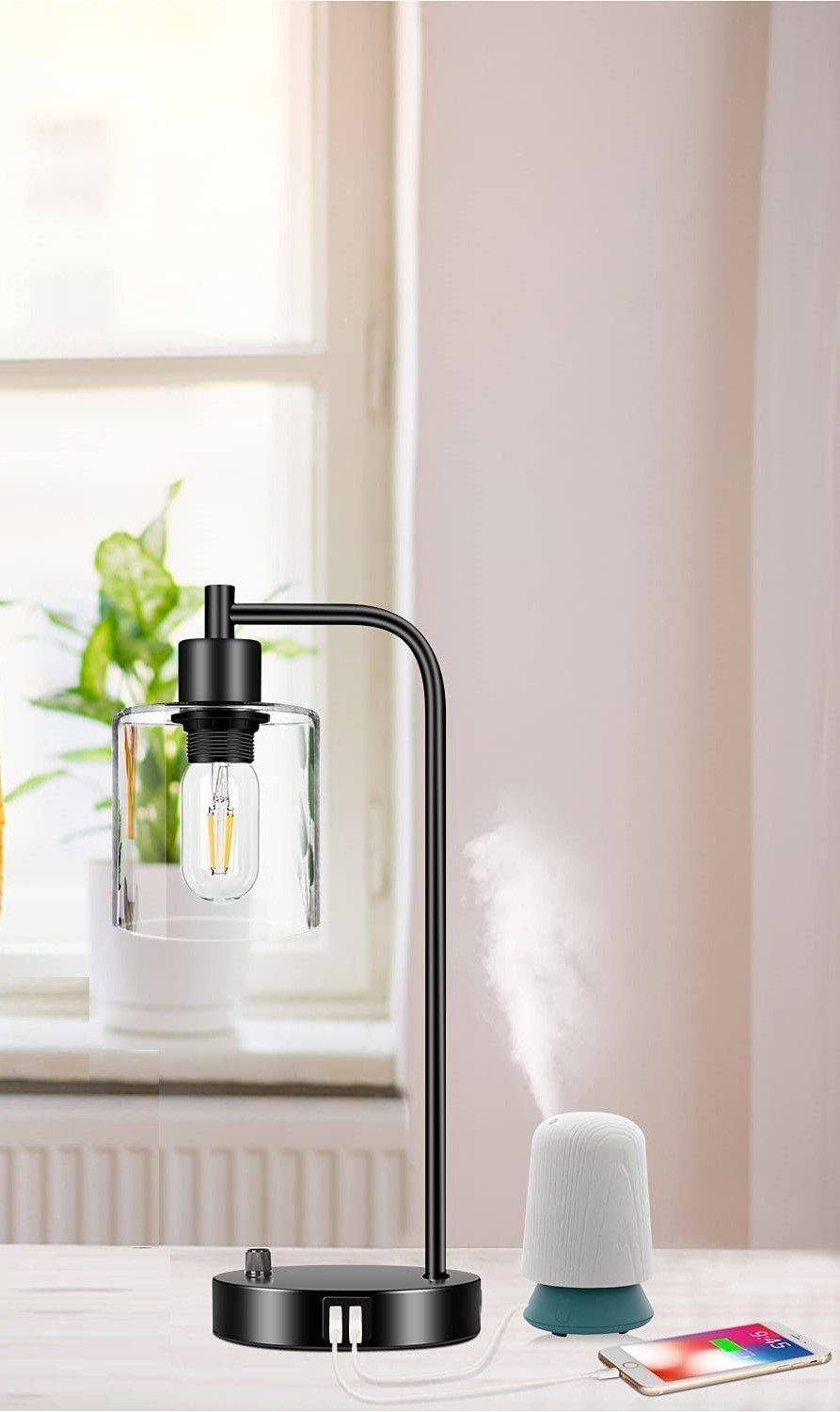 2x-pack-industrial-table-lamp-with-2-usb-port-for-bedside-nightstand-desk-and-living-room-office-bulb-not-included at www.mallsonline.com.au