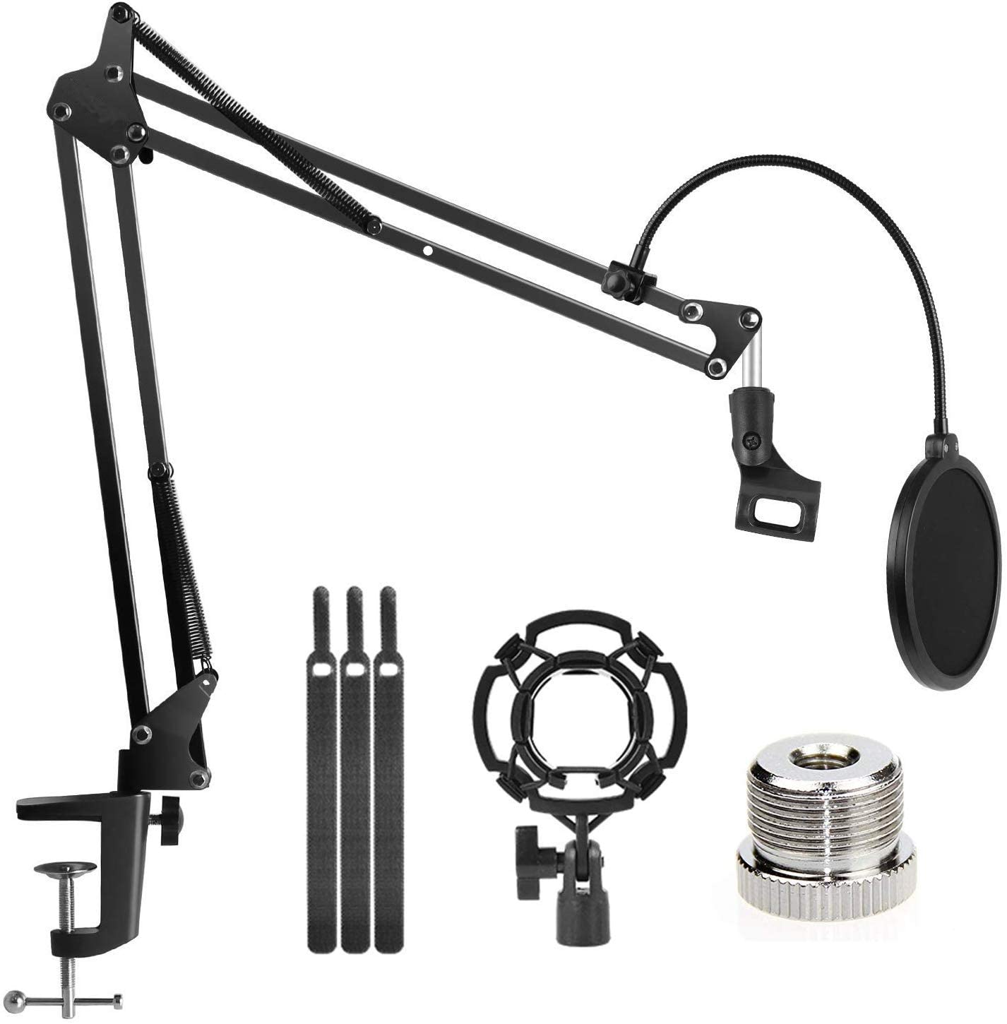 microphone-radio-broadcasting-stand-with-3-8to-5-8-screw-adapter-and-windscreen-pop-filter at www.mallsonline.com.au