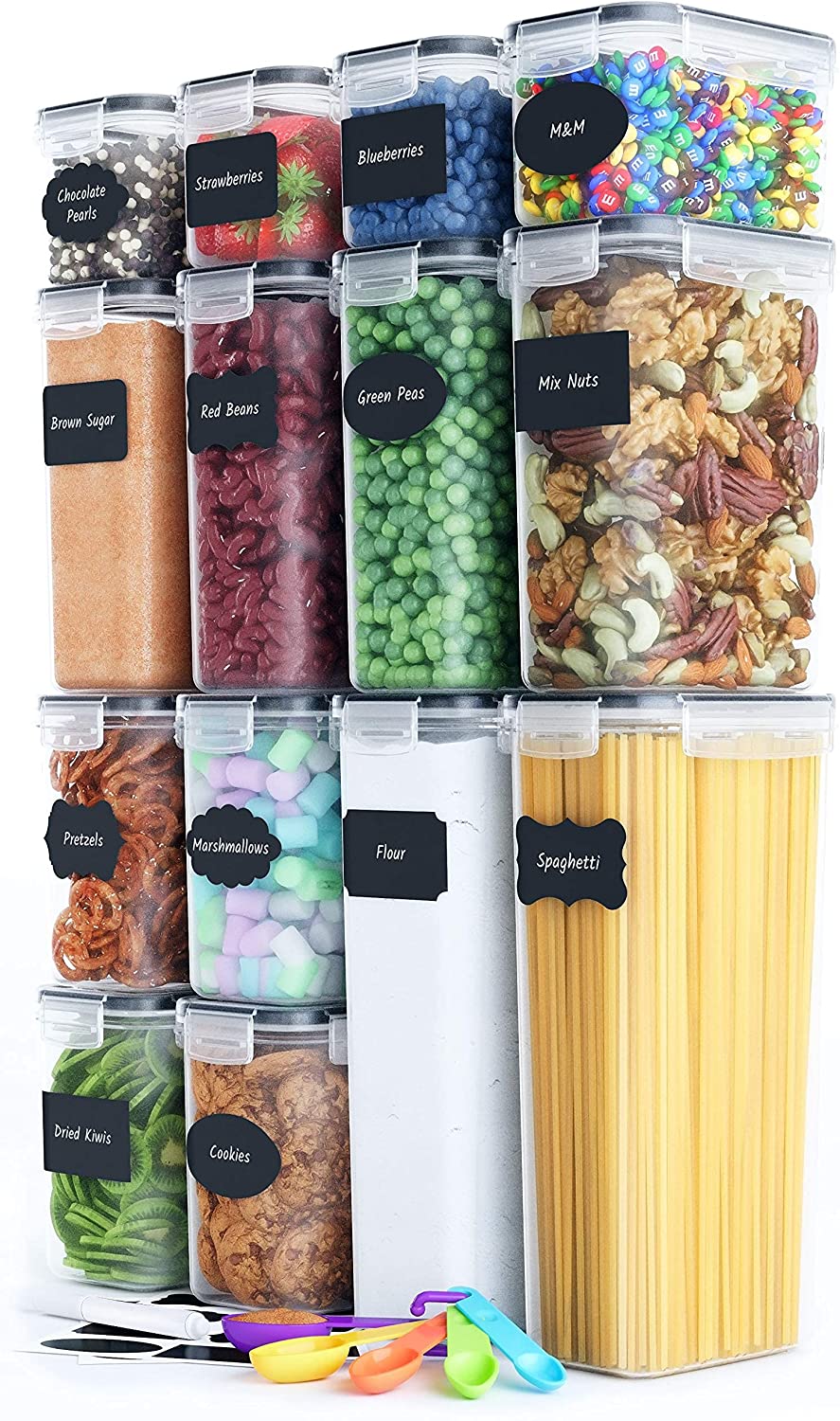 14-pieces-airtight-food-storage-and-bpa-free-plastic-with-easy-lock-black-lids-labels-for-kitchen www.mallsonline.com.au