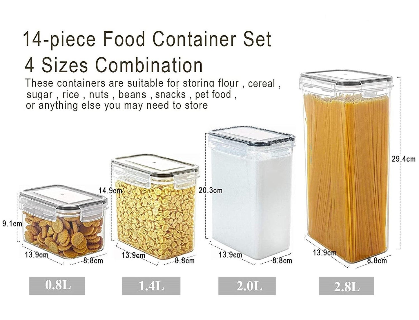 14-pieces-airtight-food-storage-and-bpa-free-plastic-with-easy-lock-black-lids-labels-for-kitchen www.mallsonline.com.au