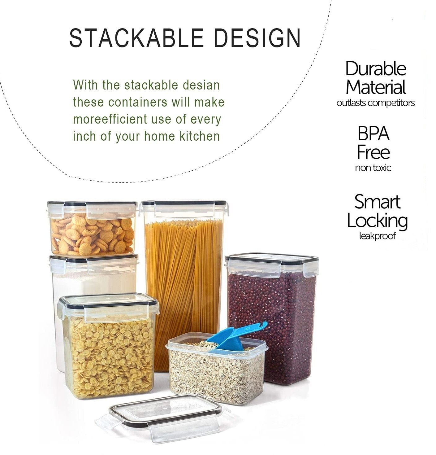 14-pieces-airtight-food-storage-and-bpa-free-plastic-with-easy-lock-black-lids-labels-for-kitchen www.mallsonline.com.au