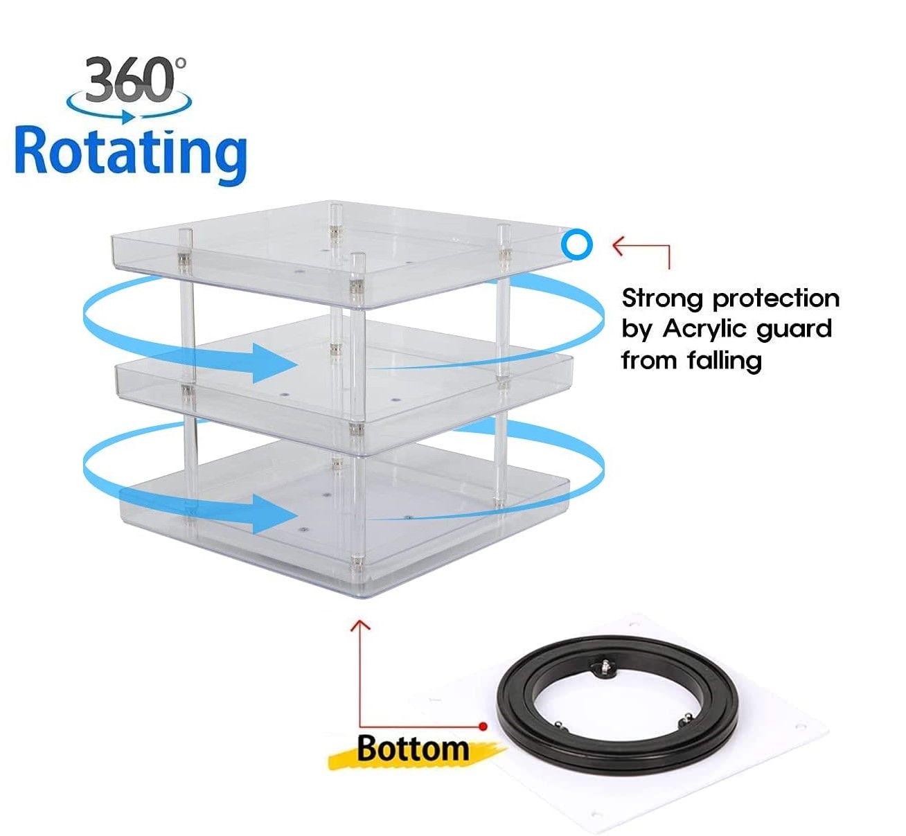 3-tier-360-rotating-display-rack-organizer-stand-for-clear-nail-polish-and-makeup-cosmetics-with-acrylic-guard at www.mallsonline.com.au