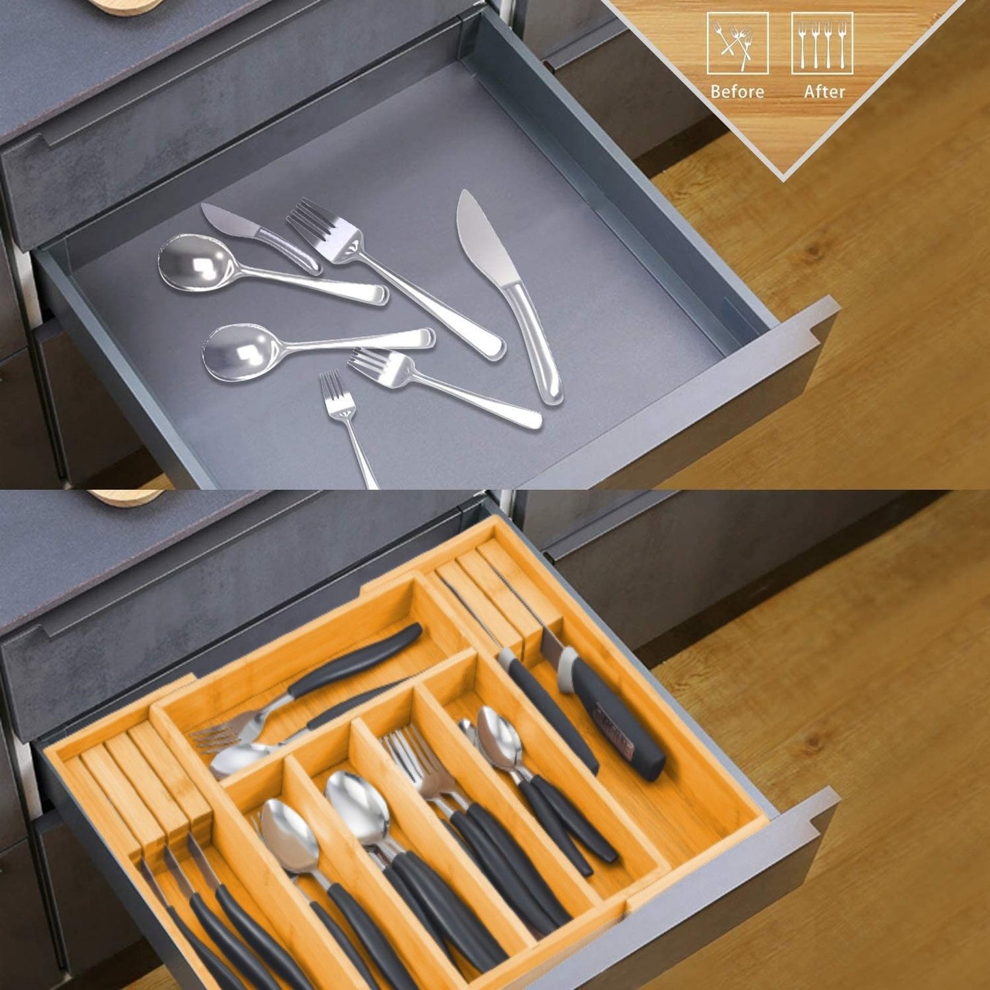 large-capacity-bamboo-expandable-drawer-organizer-with-knife-block-holder-for-home-kitchen-utensils www.mallsonline.com.au