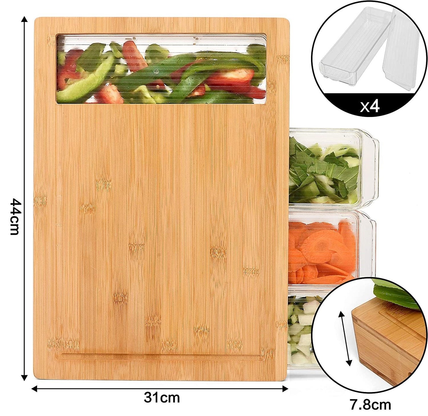 large-bamboo-cutting-board-and-4-containers-with-mobile-holder-gift-included-for-home-kitchen at www.mallsonline.com.au