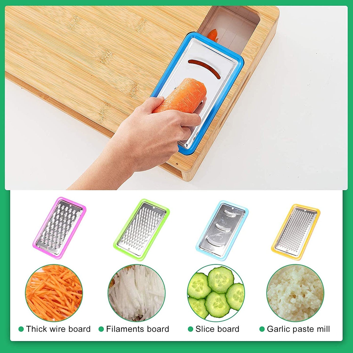 large-bamboo-cutting-board-and-4-containers-with-mobile-holder-gift-included-for-home-kitchen at www.mallsonline.com.au