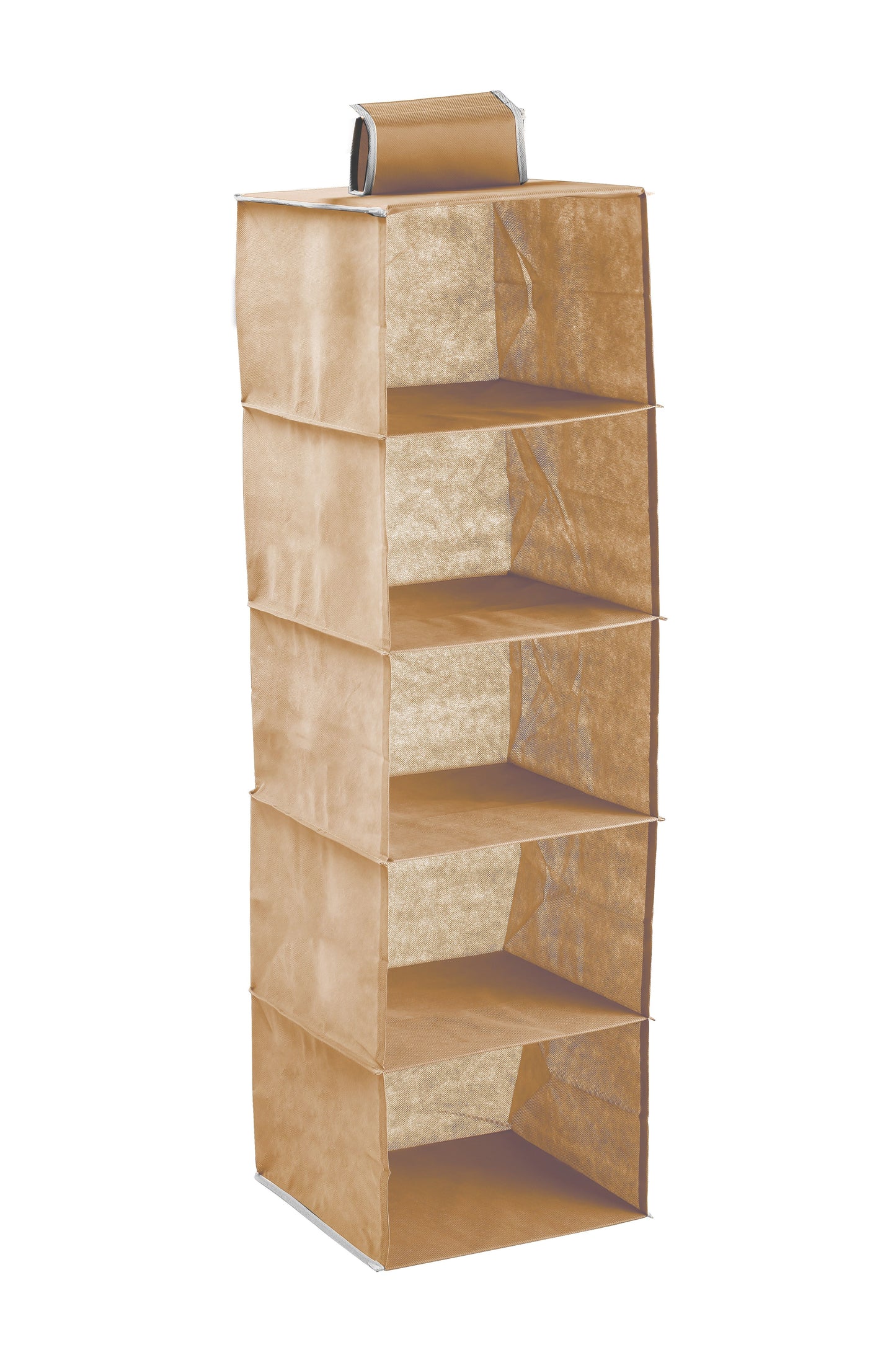 5-tier-shelf-hanging-closet-organizer-and-storage-for-clothes-beige www.mallsonline.com.au