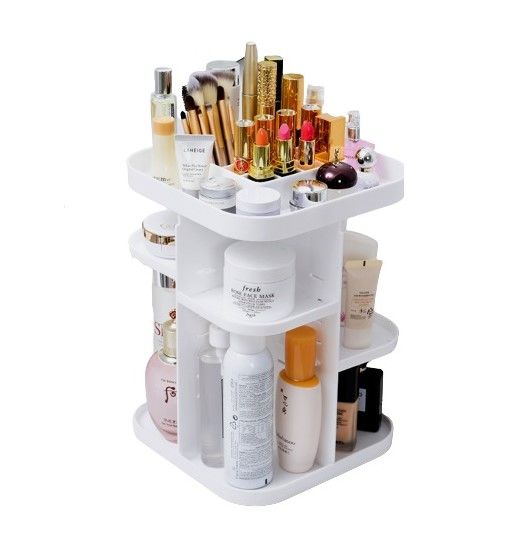 360-rotating-large-capacity-makeup-organizer-for-bedroom-and-bathroom-white at www.mallsonline.com.au