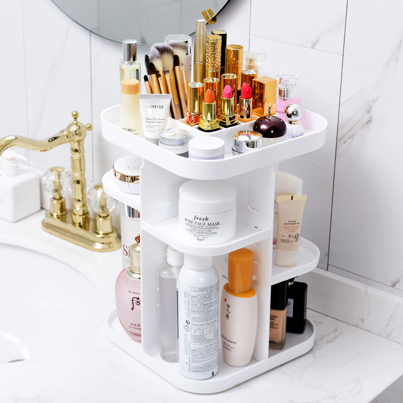 360-rotating-large-capacity-makeup-organizer-for-bedroom-and-bathroom-white at www.mallsonline.com.au