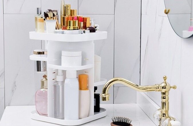360-rotating-large-capacity-makeup-organizer-for-bedroom-and-bathroom-white at www.mallsonline.com.au