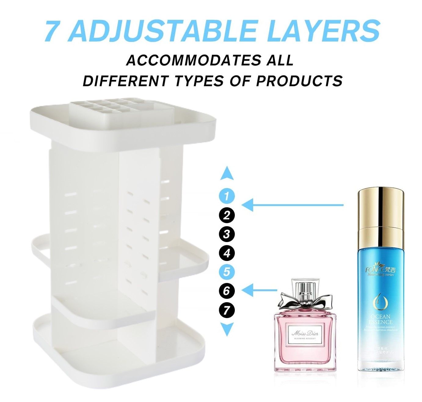 360-rotating-large-capacity-makeup-organizer-for-bedroom-and-bathroom-white at www.mallsonline.com.au