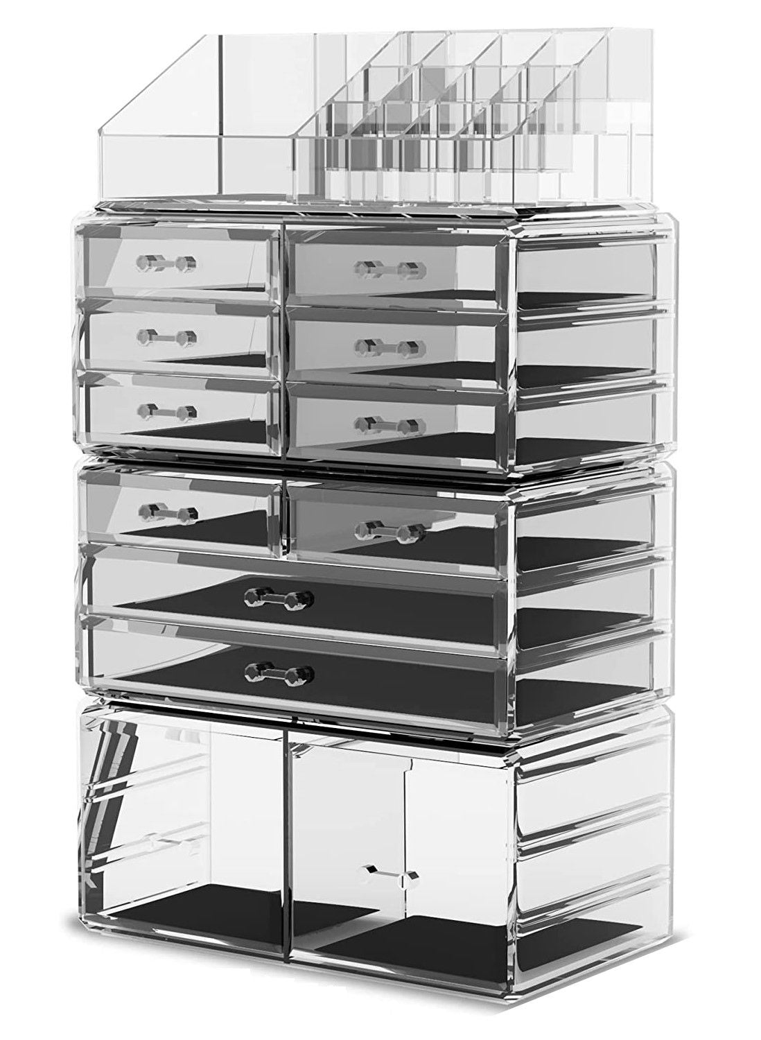 makeup-cosmetic-organizer-storage-with-12-drawers-display-boxes-clear at www.mallsonline.com.au