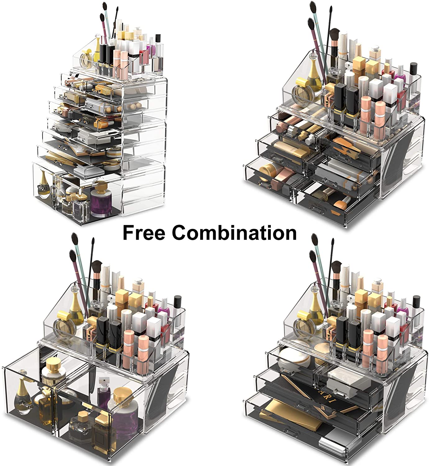 makeup-cosmetic-organizer-storage-with-12-drawers-display-boxes-clear at www.mallsonline.com.au